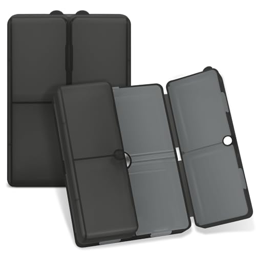 FYY Daily Pill Organizer7 Compartments Portable Pill Case Travel Pill OrganizerFolding Design Large Pill Box for Purse Pocket to Hold VitaminsCod Liver OilSupplements and MedicationClear Black - Image 2