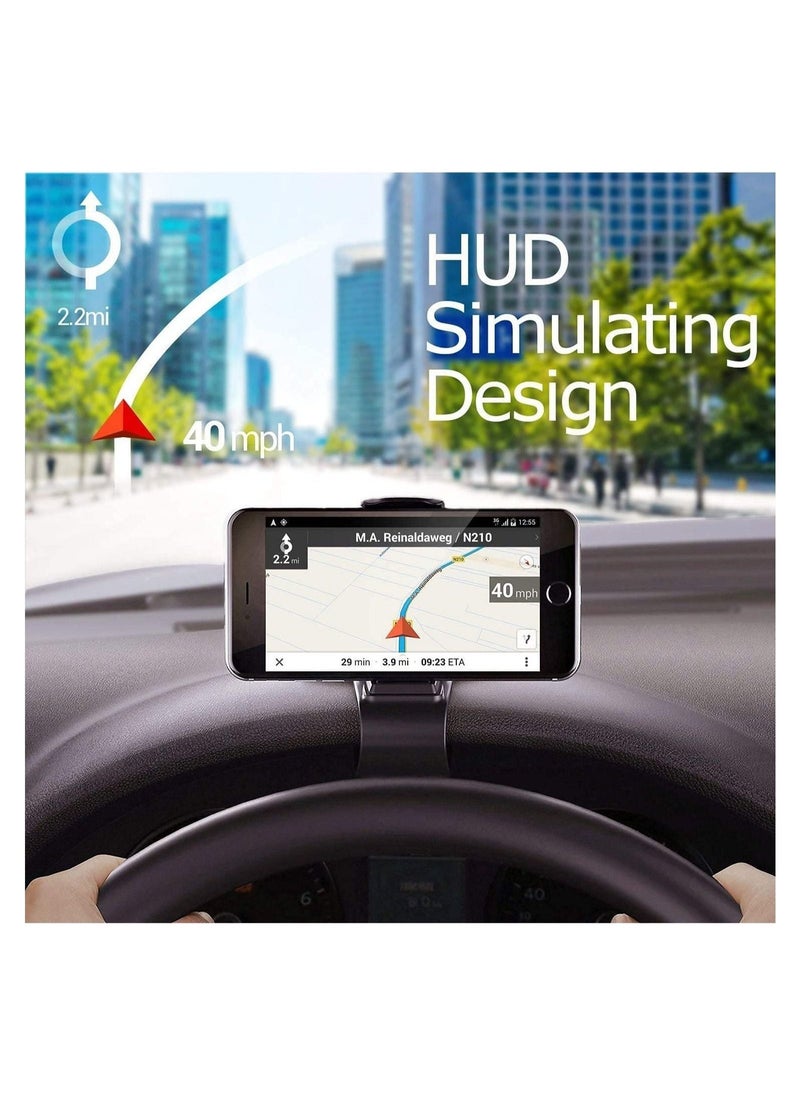 Car Phone Holder Dashboard Cellphone Mount Mobile Clip Stand HUD Non-Slip Cell Phone Holder Design for Smart phone - Image 2