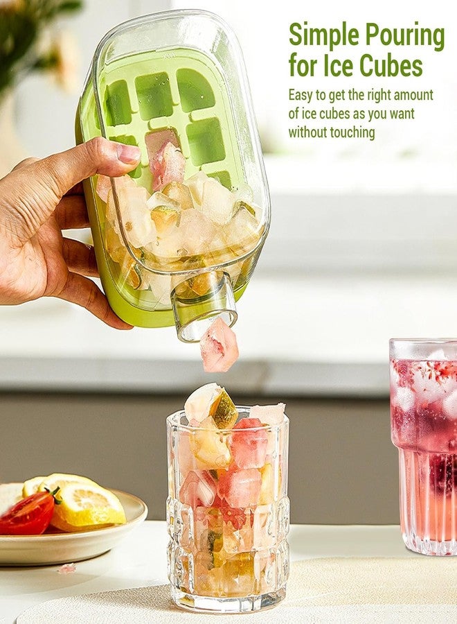 BSITFOW 2-in-1 Ice Cube Bottle with Straw - 500ml & 800ml Easy Press Ice Tray Water Bottle, Leak Proof Lid, Touch-free Vertical Ice Maker for Freezer, Travel, Gym & Home Use (1 pcs)(500 ml)(Multi) - Image 5
