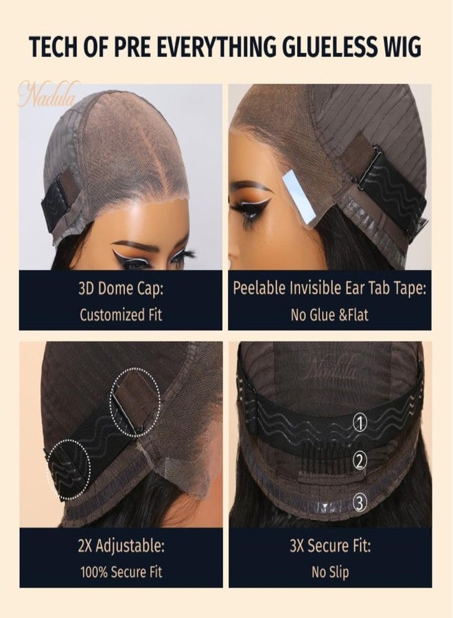 Nadula Pre Everything Glueless Yaki Straight Bob Wig 13x4 HD Pre Cut Short Bob Lace Front Wigs Human Hair with Ear Tape Bleached Invisible Bye Bye Knots Bob Wig Pre Plucked 150% Density 10inch - Image 5