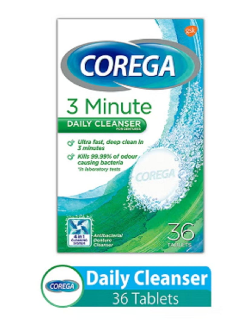 كوريغا أقراص لتنظيف طقم الأسنان من 36 قطعة