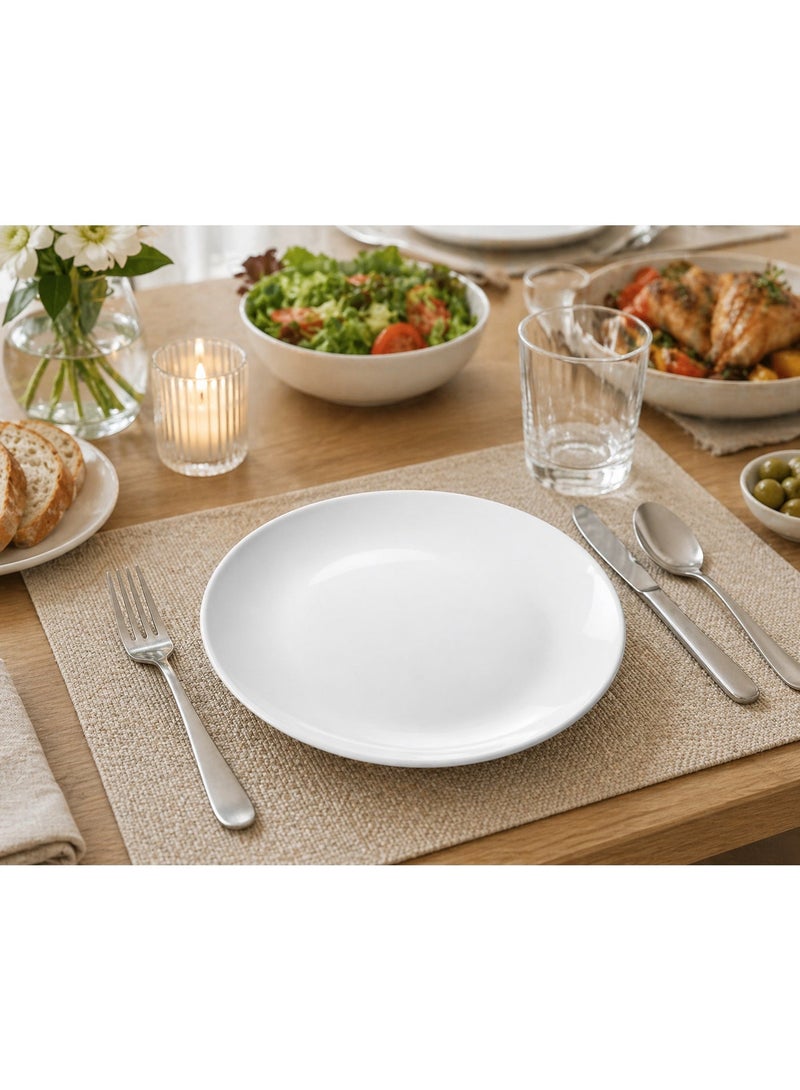 BS B&S Acasia 13” Round Dinner Plate White Durable Elegant Design - Image 2