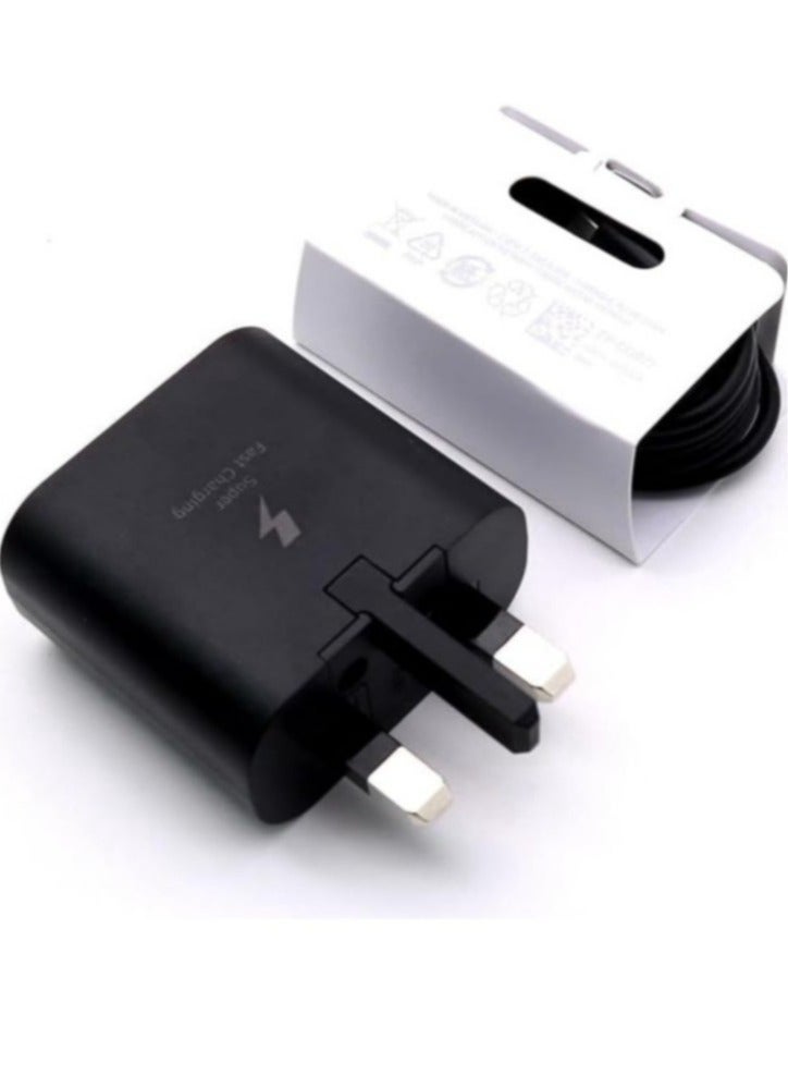 MUNTAQI UK USB C Plug & Cable 45W Charger For Samsung FAST Charge Adapter 3 Pin Mains Wall Charging for galaxy Mobile phone S 24 ULTRA S23 ultra FE S 22 S 21 fe 20 note 20 ultra 10 9 8 a14 a34 a54 - Image 2