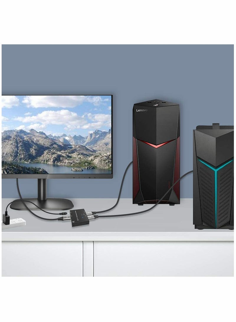 KASTWAVE مبدل DP، من واحد إلى اثنين، من اثنين إلى واحد، محول توزيع ثنائي الاتجاه، 1.4، تحويل ثنائي الاتجاه، 8k@30hz، 4k@120hz، مبدل لمصادر متعددة (8k) - Image 5
