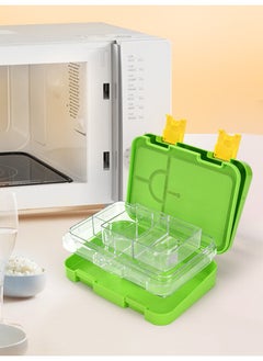 LITTLE SURPRISE BOX Green Bento Lunch Tiffin Box Rakhi Gift for Brother  - Image 3