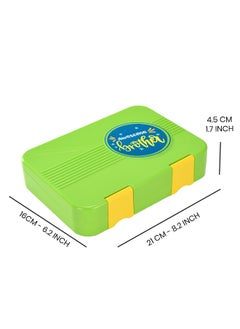 LITTLE SURPRISE BOX Green Bento Lunch Tiffin Box Rakhi Gift for Brother  - Image 5