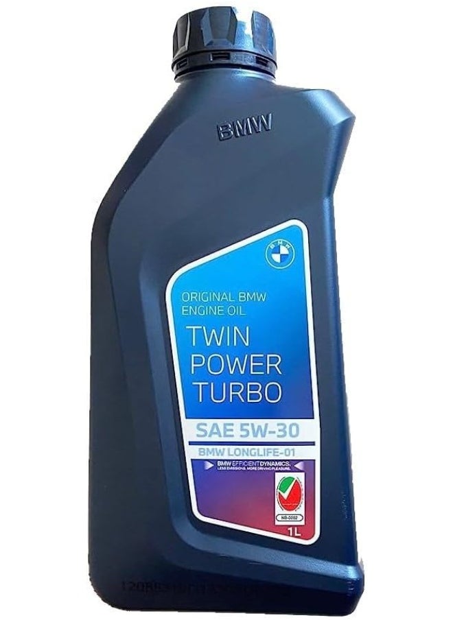 BMW BMW Original Engine Oil Twin Power Turbo SAE 5W-30 Long Life-01 1L (01)  - Image 1