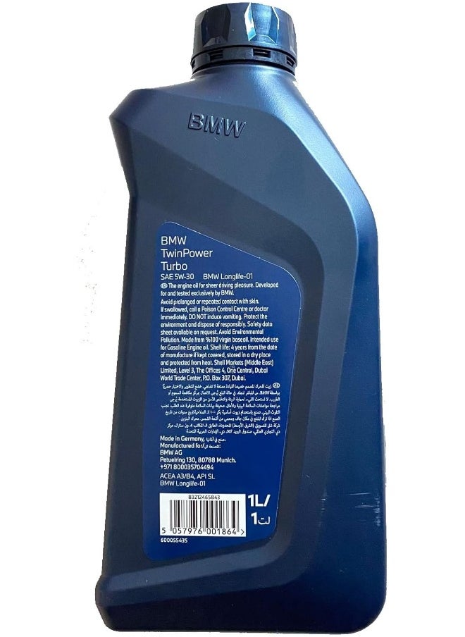 BMW BMW Original Engine Oil Twin Power Turbo SAE 5W-30 Long Life-01 1L (01)  - Image 2