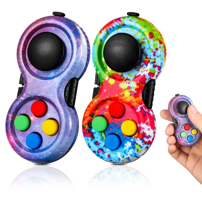 HEQU 2 Pcs Fidget Controller PadPortable Stress Reducer Game Pad Hand Fidget Pad for Release Stress and Anxiety - Image 3