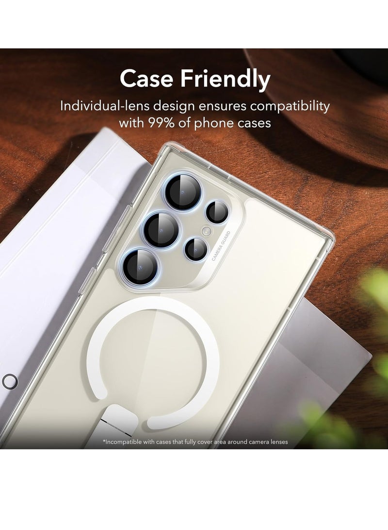 Samsung Galaxy S24 Ultra Camera Lens Protector, Individual Lens Protectors, Scratch-Resistant Ultra-Thin Tempered Glass with Aluminum Edging, Galaxy S24 Ultra Case Friendly, 2 Set, Clear - Image 2