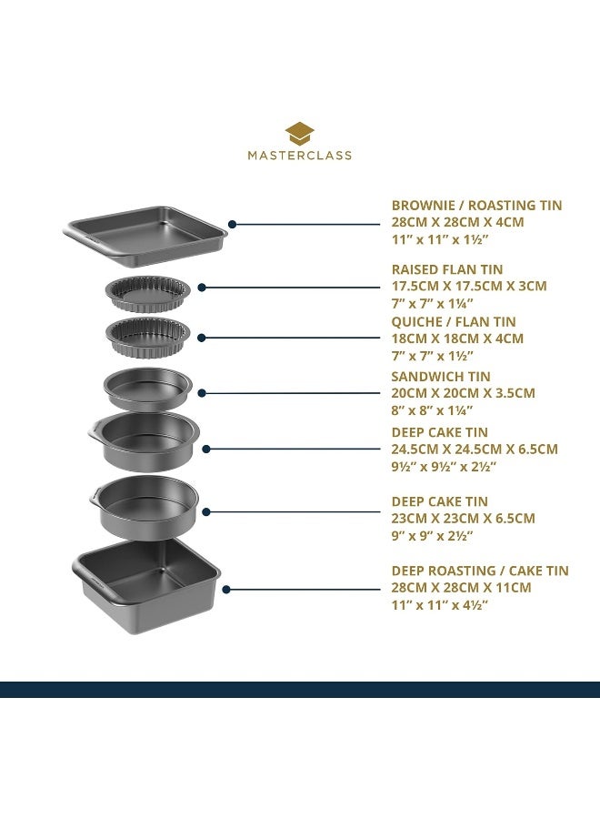 MASTERCLASS Master Class Smart Space Bakeware Set 10-Piece Non Stick And Stackable - Image 2