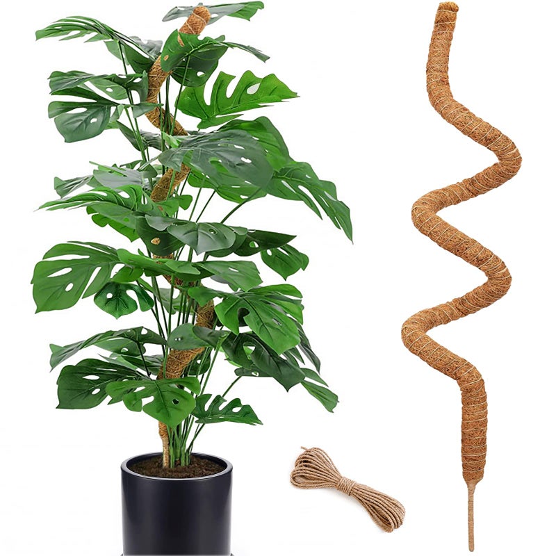 Soupiar 60 Inch Moss Pole for Plants Monstera, Tall Bendable Moss Poles for Climbing Plants Indoor, Large Handmade Plant Pole Sticks, Coco Coir Plant Support Stakes for Potted Plants, Pothos - Image 1