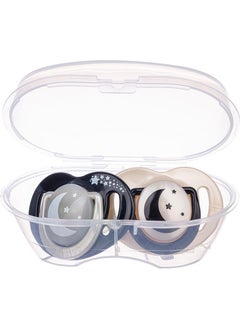 Mamajoo Sterilization & Storage Box Silicone Orthodontic Double Pacifier Black&pearl / Day-Night 0 Months +  - Image 4