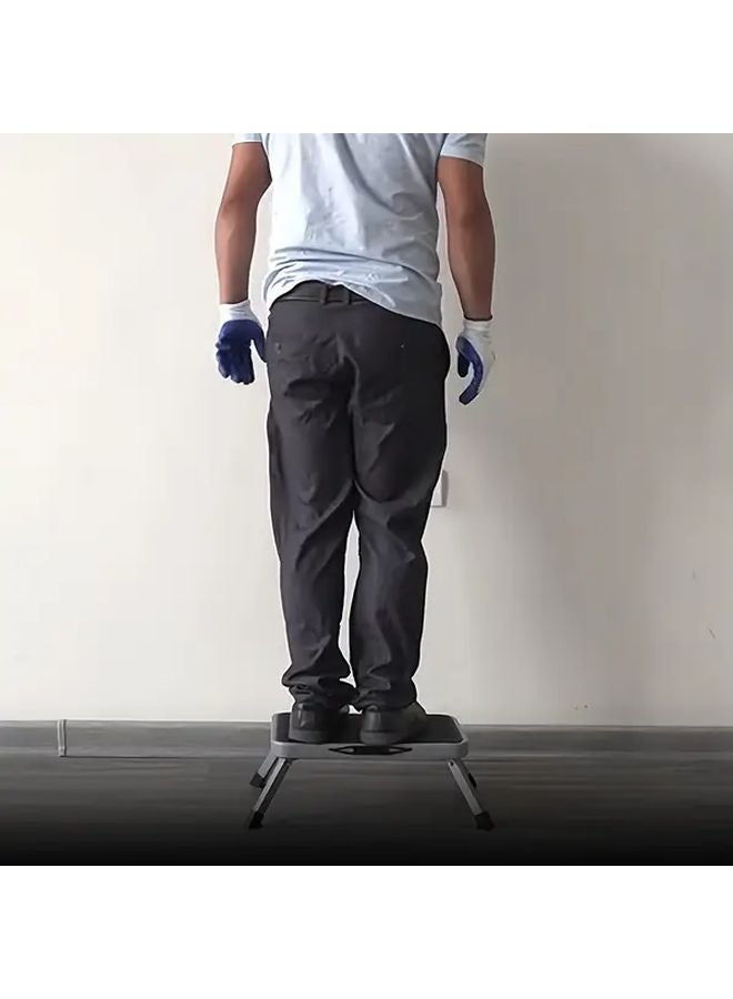 Heavy Duty Steel Single Step Ladder 33069LB Capacity Foldable Portable for RV Home Outdoor - Image 3