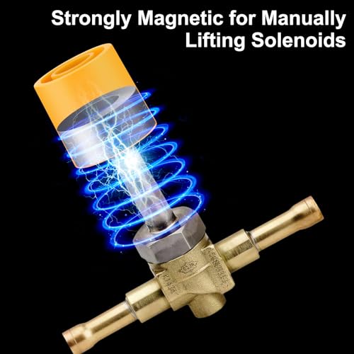 Runclimb Solenoid Magnet, Solenoid Valve Magnet Tool #TLMKC, Solenoid Valve Troubleshooting Magnet Tool 18mm, Fits Most Industry Valves(Included Cannister Case) - Image 3