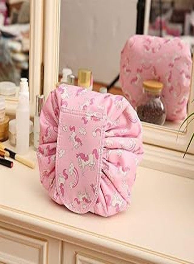 YOPRAM Dharam Creation Women's Convenient and Waterproof Multifunction Portable Lazy Travel Cosmetic Storage Makeup Organizer Toiletry Bag with Drawstrings - Image 2