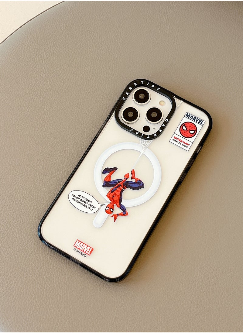 Casetify Apple iPhone 15 Pro Max Case,Inverted Spider-Man Magnetic Adsorption Phone Case - Semi transparent  - Image 2