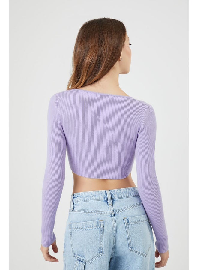 FOREVER 21 Ribbed Knit Cropped Sweater  - Image 4