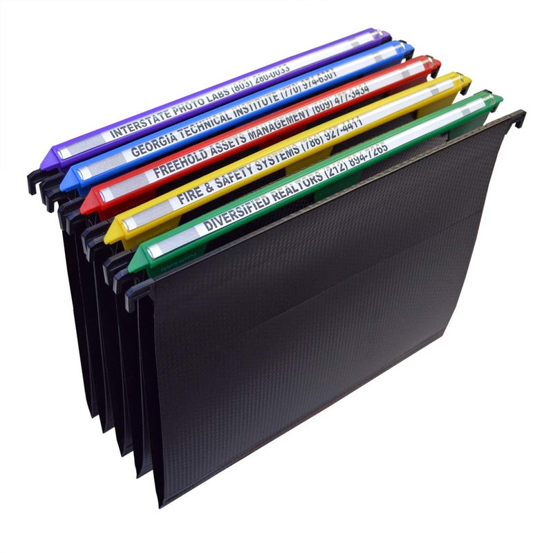 Ultimate Office MagniFile Hanging File Folders V Base Letter Size with 11 inch Magnified Indexes That Double The Size of Your File Titles to Find Files Fast. (Set of 5 Assorted) - Image 4