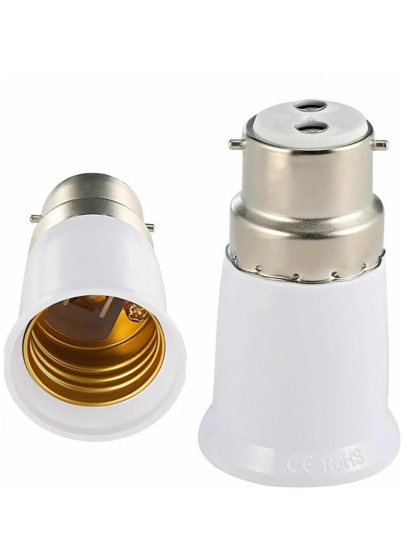 Royal Apex B22 To E27 Bulb Base Converter Energy Saving Bc Bayonet Cap Screw Bulb Holder Adapter For Home Replacement Lighting 1Pcs - Image 1