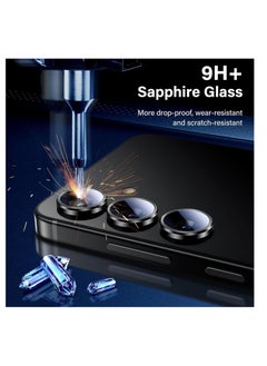 Generic Camera Lens Protector for Samsung Galaxy A25 Accessories, 9H Tempered Glass Metal Individual Ring Camera Cover Screen Protector, Case Friendly, Anti Scratch - Black  - Image 3