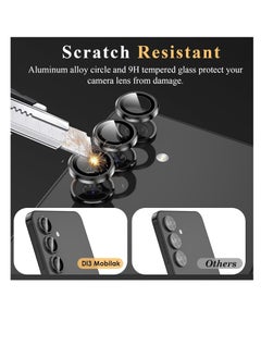 Generic Camera Lens Protector for Samsung Galaxy A25 Accessories, 9H Tempered Glass Metal Individual Ring Camera Cover Screen Protector, Case Friendly, Anti Scratch - Black  - Image 4