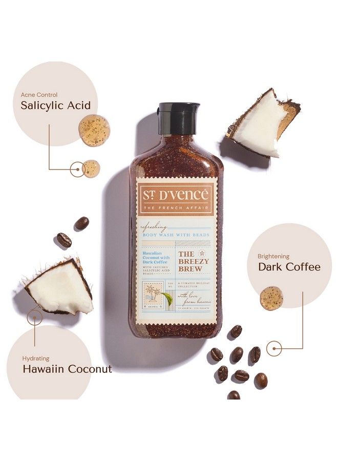 ST. D'VENCÉ St. D’Vence The Breezy Brew Body Wash With Coconut Dark Coffee And Salicylic Acid Beads (300Ml) ; Sls And Parabens Free ; Fights Body & Back Acne ; Refreshing And Deep Cleansing Shower Gel - Image 3