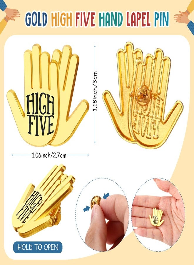 Yinkin 60 Sets Employee Appreciation Gifts Bulk High Five Hand Lapel Pin Thank You Card Employee of The Month Recognition Gifts for Social Worker Nurse Coworkers - Image 2