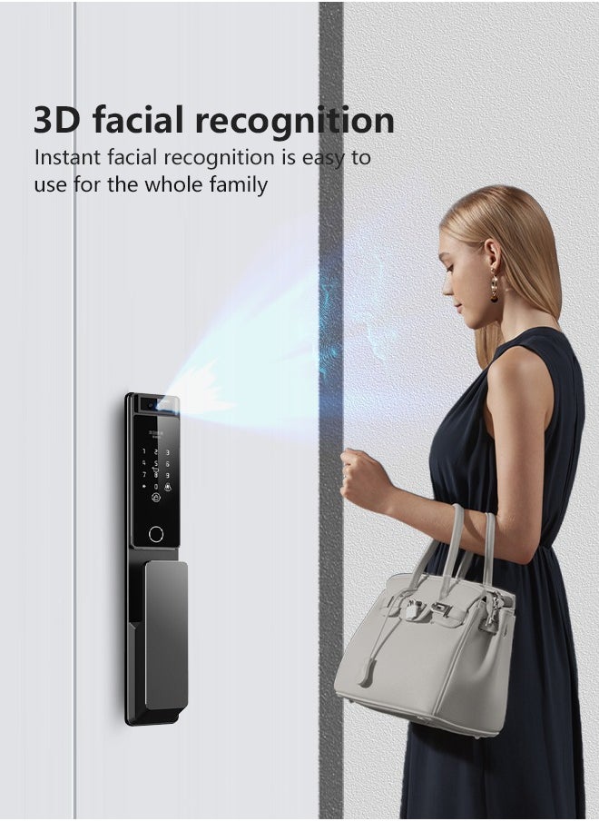 Tichondrius - Smart Lock ,Smart Door Lock Palm Print Unlock,Face Recognition Unlock Two way audio, Fingerprint Door Lock ,WiFi Door Lock With 6068 Mortise, Tuya App Control,Durable CNC-Machined Aluminum Alloy - Image 1