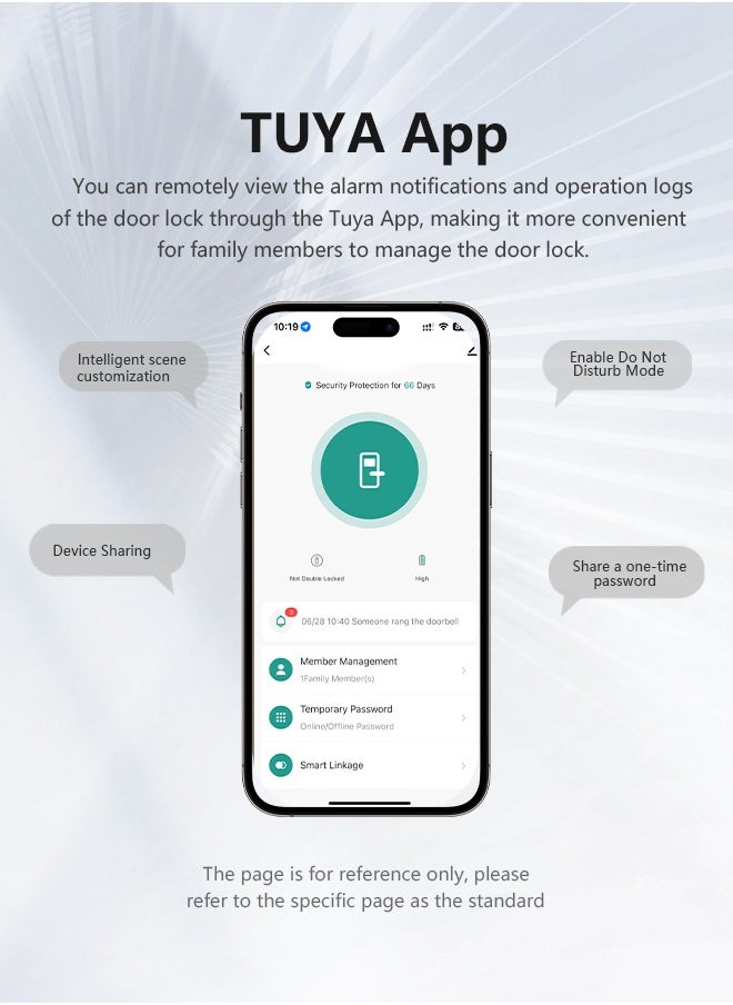 Tichondrius - Smart Lock ,Smart Door Lock Palm Print Unlock,Face Recognition Unlock Two way audio, Fingerprint Door Lock ,WiFi Door Lock With 6068 Mortise, Tuya App Control,Durable CNC-Machined Aluminum Alloy - Image 1