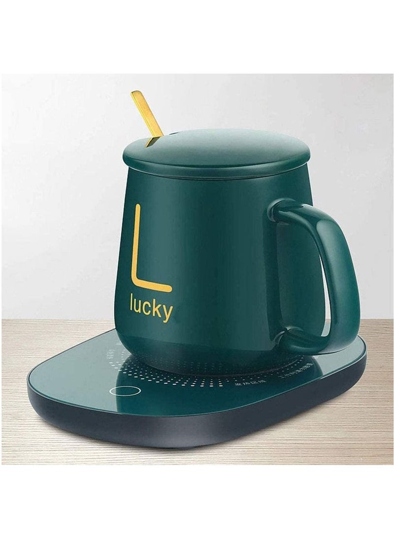 Lucky Lucky Portable Coffee Cup Warmer Heater Set Heat Heating Cup Pad Ceramics Mug Thermostatic Electric Coaster 55℃ Mug Mat Office Tea Coffee Milk Heater with...  - Image 2
