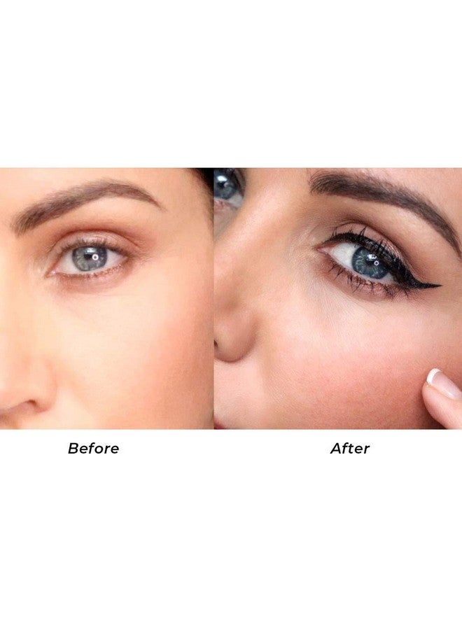 MCoBeauty طابع كحل عيون مجنح وقلم كحل سائل ثنائي، طابع عين قطة بقلم طرف شعري، قلم كحل سائل لشكل مجنح سهل، عيون مغناطيسية ومتناظرة، تركيبة مقاومة للماء، أسود 0.1 أونصة - Image 5