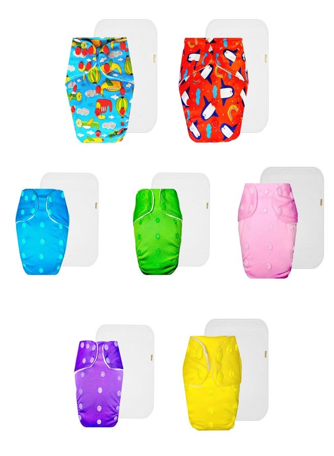 حفاضات دمبلدو القماشية الممتازة مع حشوة قطنية (عبوة من 7) | شعور بالجفاف والراحة | مانعة للتسرب | سريعة الجفاف | مناسبة للارتداء طوال اليوم | من 3 أشهر إلى 3 سنوات | للجنسين - Image 1