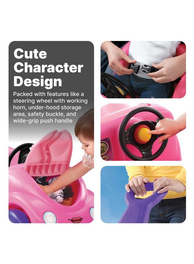 Step2 Push Around Buggy Kids Push Car, Ride On Toy, Stroller Substitute, Includes Seat Belt & Horn, Made of Durable Plastic, Max Weight 50 lbs., For Toddlers 1.5-4 Years Old, Pink - Image 2