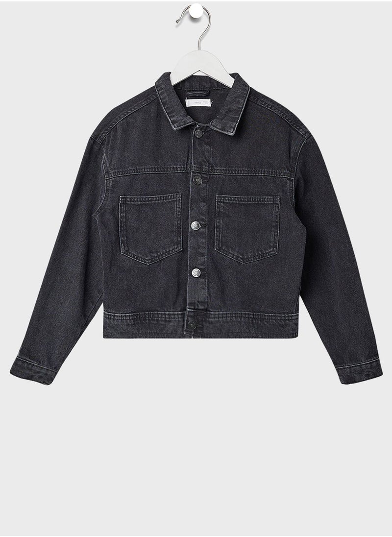 MANGO Youth Embroidered Detail Jacket  - Image 1