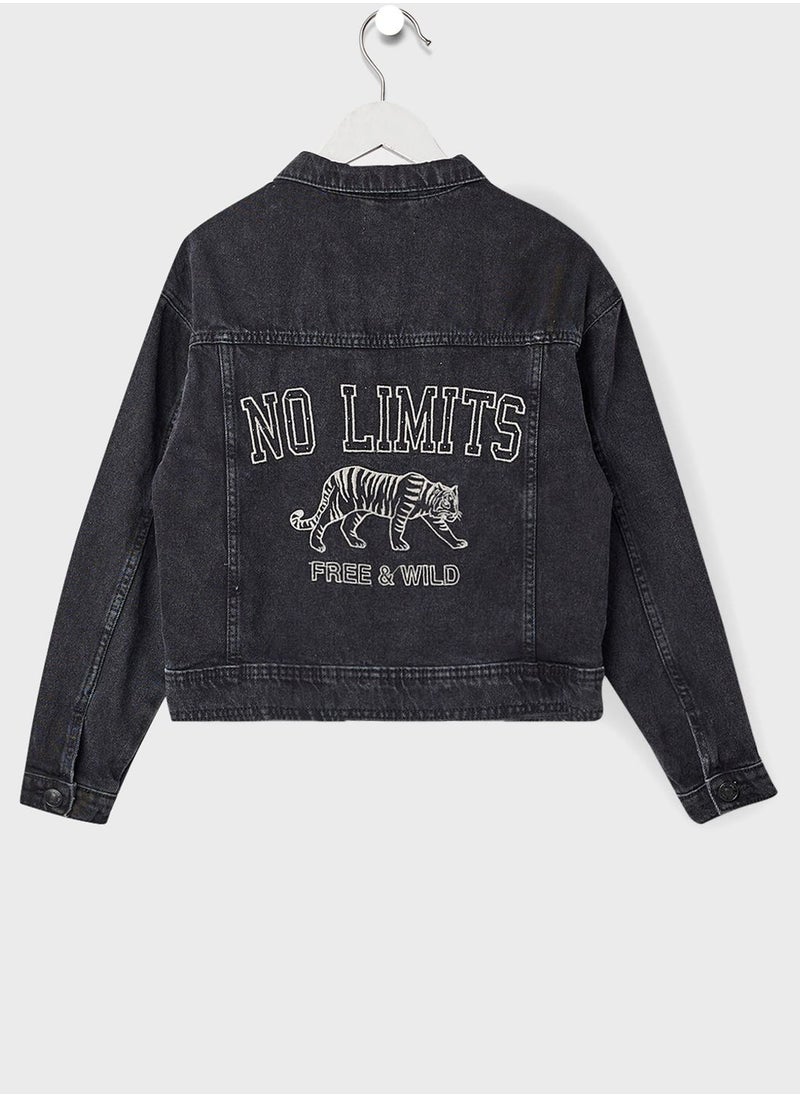 MANGO Youth Embroidered Detail Jacket  - Image 2