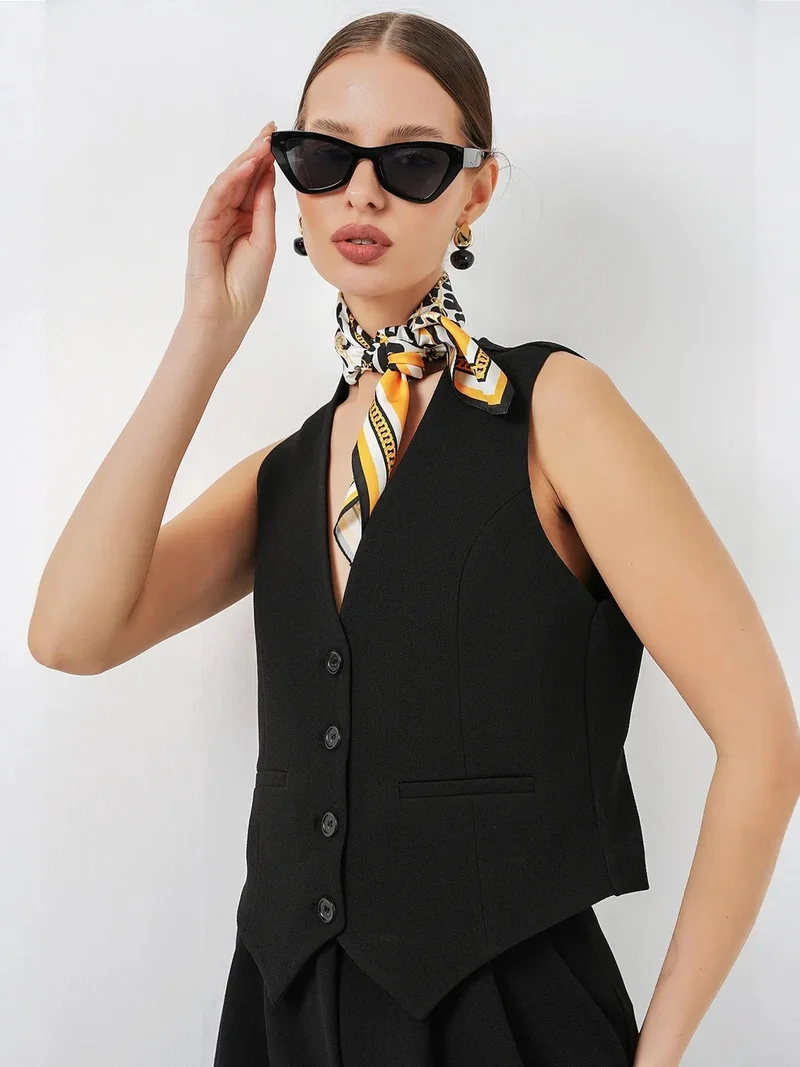 بيغ دارت BDART V-neck Crepe Waistcoat
