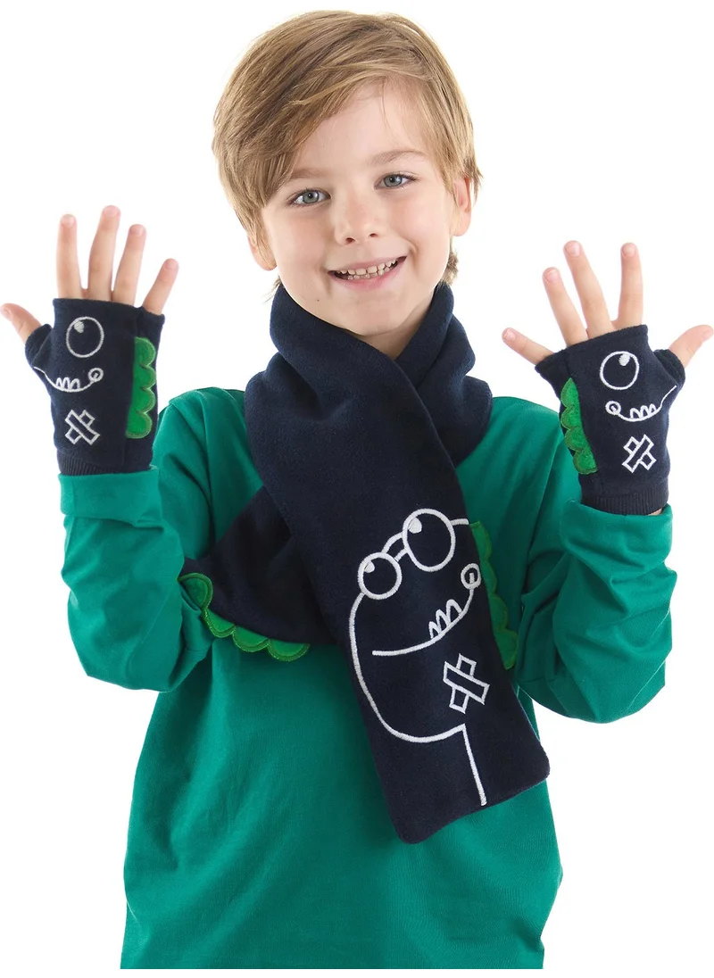 Denokids Caterpillar Dino Boy Scarf - Glove Set