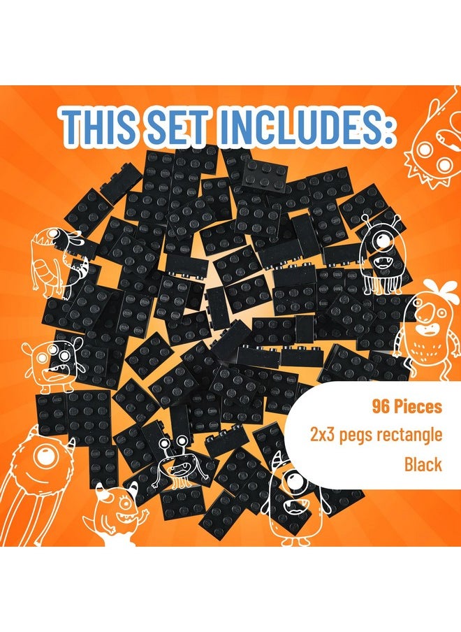 Strictly Briks Strictly Briks Compatible with Lego Classic Bricks Starter Kit, Black, 96 Pieces, 2x3 Studs, Building Creative Play Gift Set for Ages 3 and Up, 100% Compatible with All Major Brick Brands  - Image 3