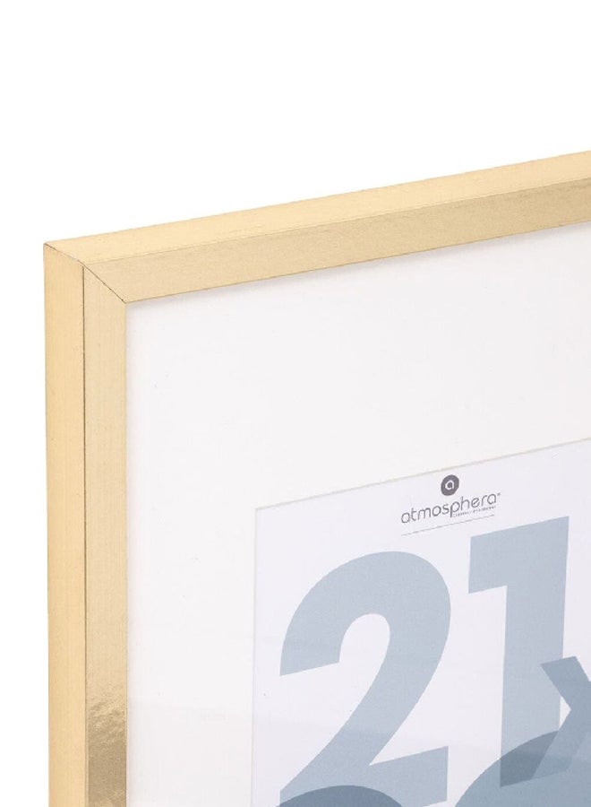 atmosphera Manu Sturdy High Quality Rectangular Decorative Photo Frame Gold 21 x 30 cm 162354E - Image 2