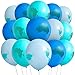 BLUE PANDA Travel Globe Balloons 12 In 50 Pack Blue Green Earth Day Party Favors Classroom Decorations Latex Earth Globes for World Theme Party - Image 3