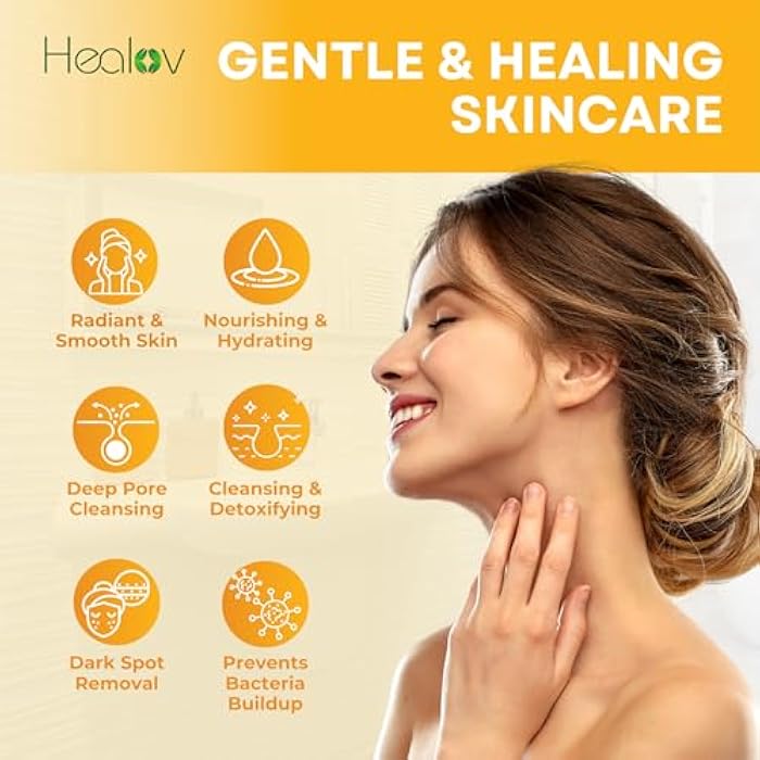 Healov Turmeric Face Cream for Face & Body - All Natural Turmeric Skin Brightening Lotion - Cleanses Skin, Fights Acne, Evens Tone, Fades Scars, Sun Damage, & Age Spots - Pure Turmeric Cream with Vitamin C - Image 5