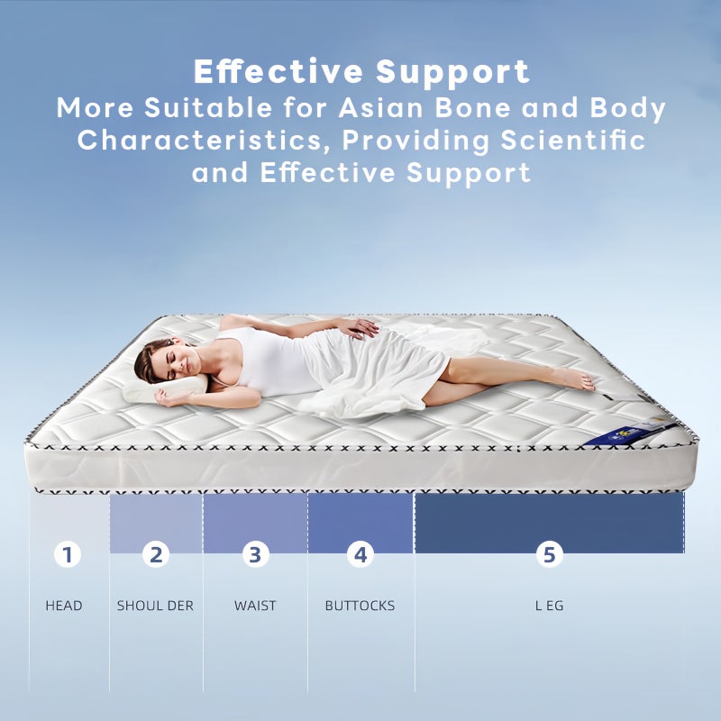 شاربدو جوز الهند خنور حصيرة فراش طبيعي 150 * 200 سم المنزلية الصلبة حصيرة حماية العمود الفقري لاتكس حصيرة قابلة للطي غرفة النوم جوز الهند خنور حصيرة 8 سم سمك - Image 2