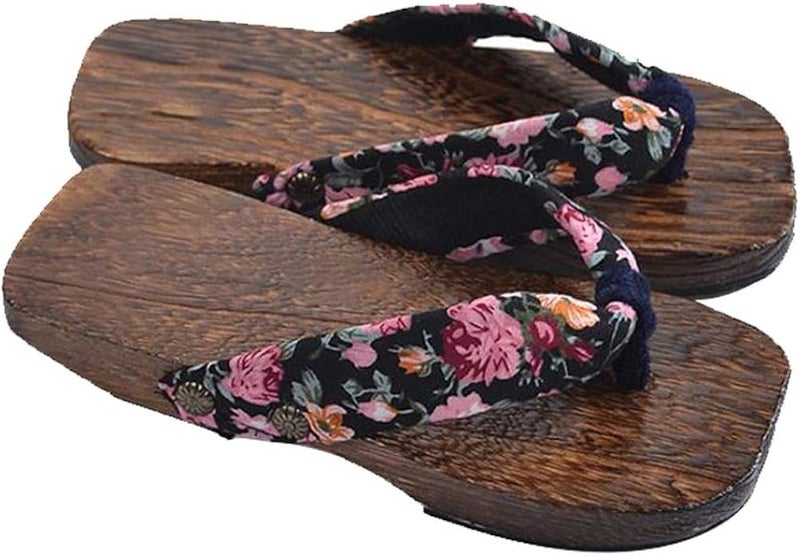 comfrt Children Japanese Wooden Clogs Sandals Accessory Kimono Shoes 16/22 - Image 3