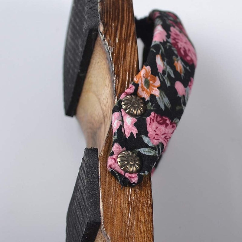 comfrt Children Japanese Wooden Clogs Sandals Accessory Kimono Shoes 16/22 - Image 4