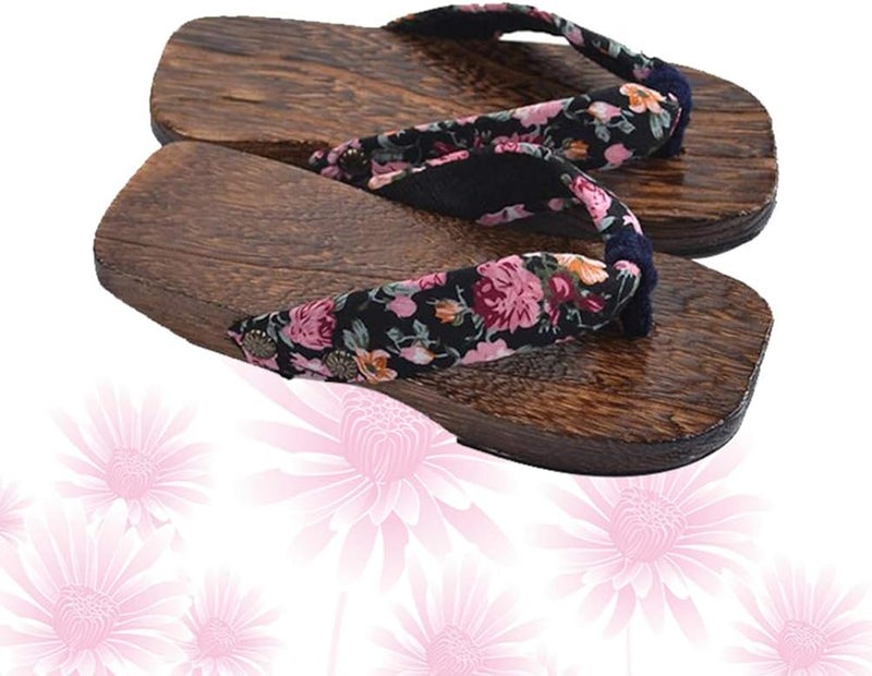 comfrt Children Japanese Wooden Clogs Sandals Accessory Kimono Shoes 16/22 - Image 5