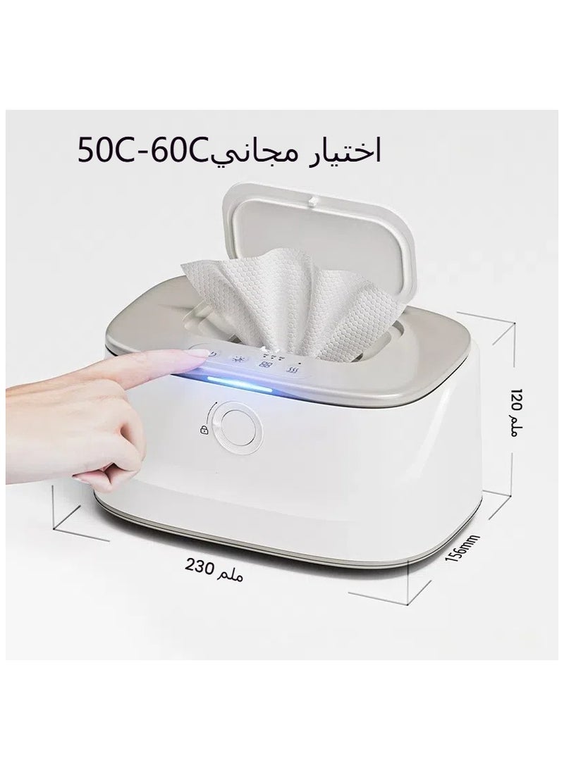 تسخين مناديل الأطفال مع ضوء ليلي مدخل USB محمول للمركبات صندوق مناديل ذات درجة حرارة ثابتة - Image 4