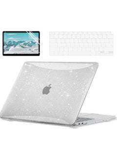 Excefore Compatible with MacBook Air 13 inch Case, Glitter Hard Case, with Retina Display Touch ID, Case + TPU Keyboard Cover + Screen Protector for 2022 2021-2018 M1 A2337 A2179 A1932  - Image 1