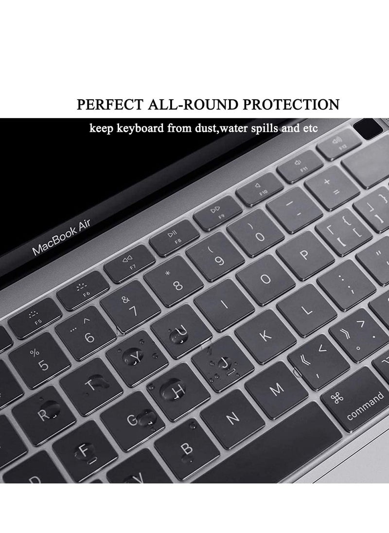 Excefore - Compatible with MacBook Air 13 inch Case, Glitter Hard Case, with Retina Display Touch ID, Case + TPU Keyboard Cover + Screen Protector for 2022 2021-2018 M1 A2337 A2179 A1932 - Image 1