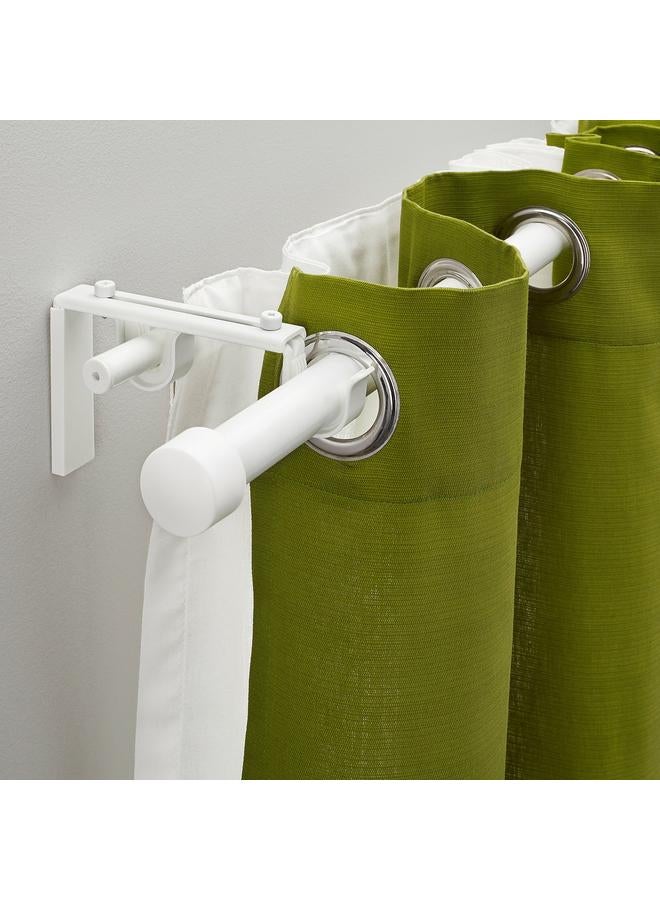 erorex Double curtain rod combination, white, 210-385 cm - Image 4